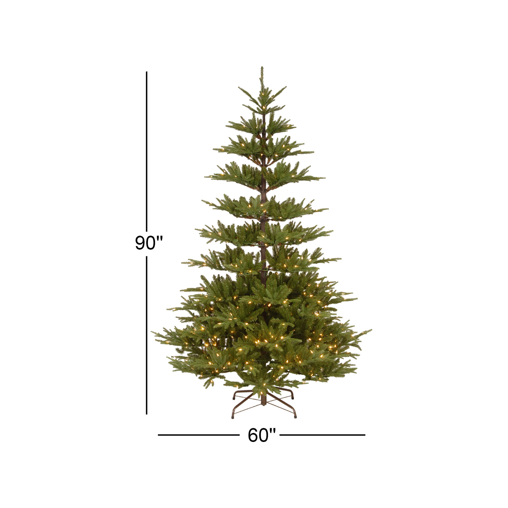 The Holiday Aisle® 7.5 ft. PowerConnect Glenwood Fir Tree with Clear Lights
