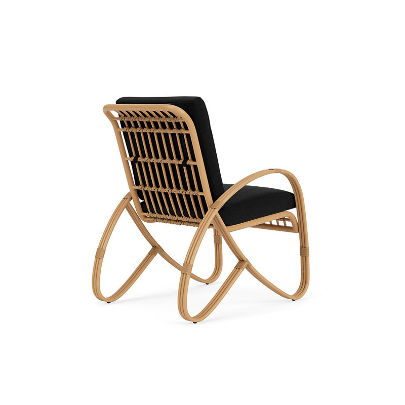 Riviera Outdoor Lounge Chair, Canvas Black
