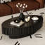 Table basse ovale avec textures en relief faites à la main, plateforme, texture moderne, base, attrait-1372486828
