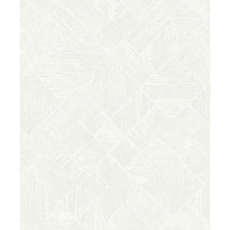 Papier peint Marquetry, Blanc