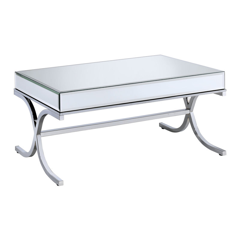 Coffee Table, Mirrored & Chrome