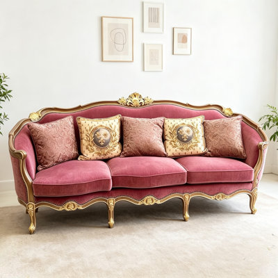 French-style All-solid Wood Fabric Sofa