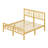 14" Solid Wood Bamboo King Bed with Metal Slat Support-891775787