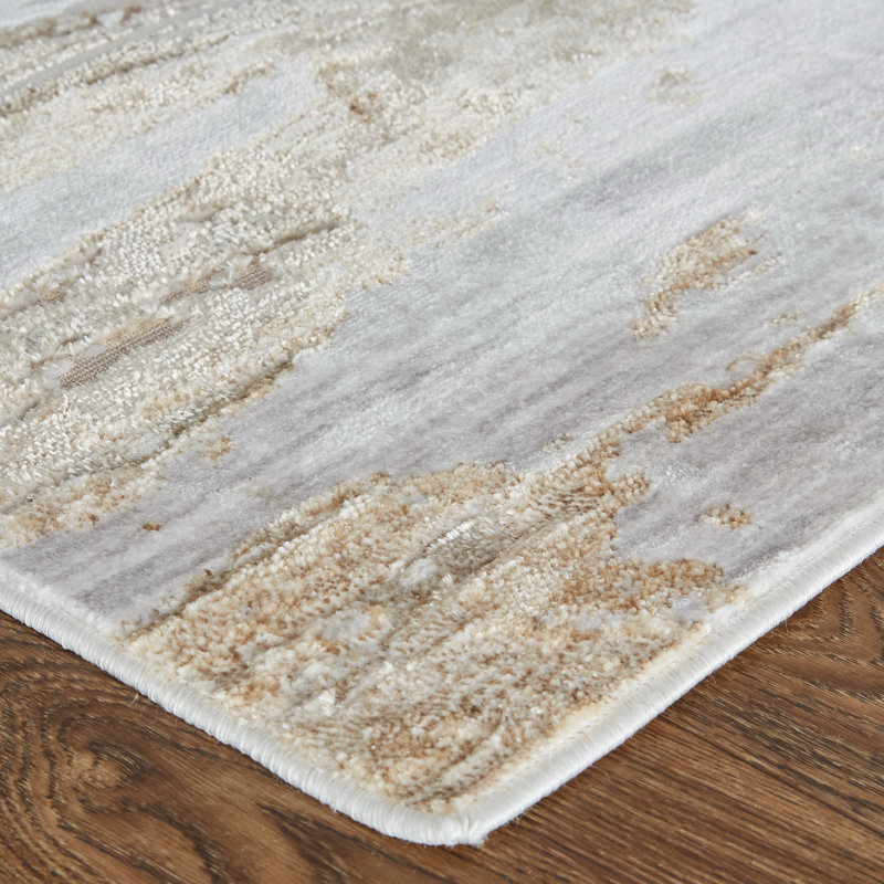 Tapis en laine tissé à la machine Riaria, Rectangle 5 pi x 7 pi 10 po