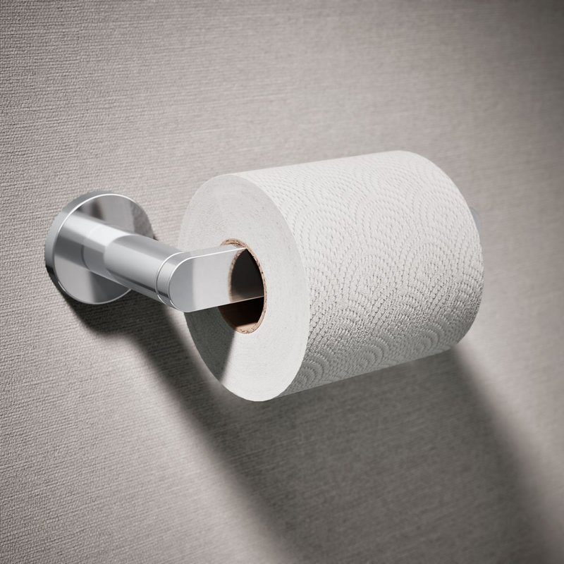 Wall Mount Toilet Paper Holder, Polished Chrome