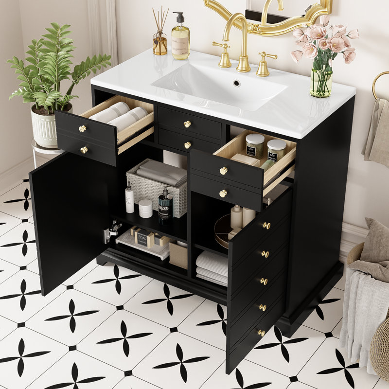 Meuble-lavabo 36 po avec lavabo en résine