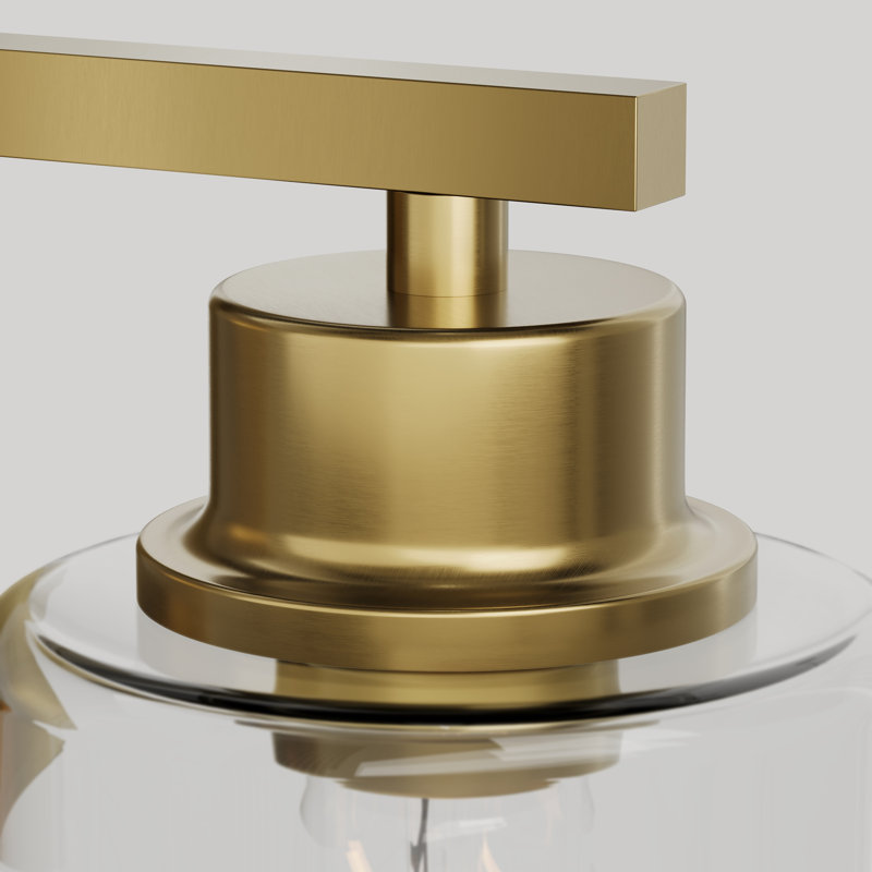 1 Light Rechargeable Iron Armed Wall Sconce with Remote and Bulb Included, Brushed Gold