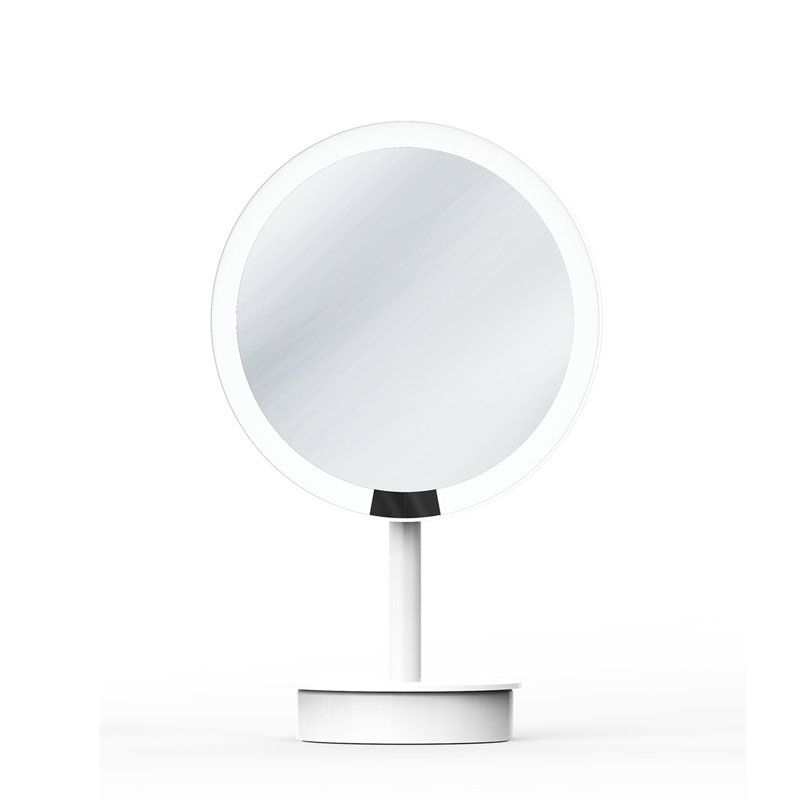 Spiegel Metal Lighted Mirror, Matte White