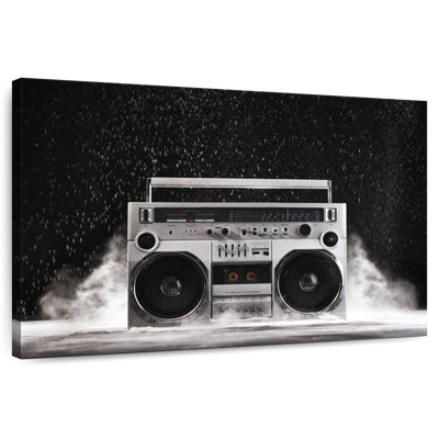 Abarca 1980s Silver Boombox