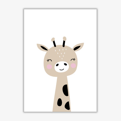 Scandi Brown Giraffe - Print