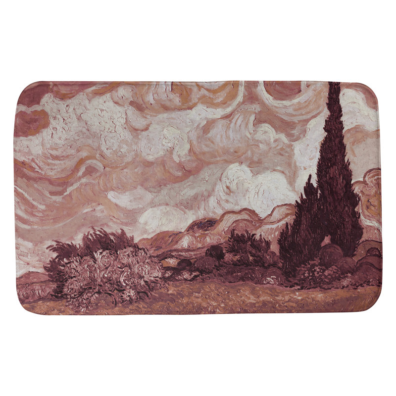 Tapis pour salle de bain Kandiyohi, l 17 po x L 24 po, Marron foncé