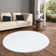 Holk Cozy Faux Rabbit Fur Area Rug Machine Washable Rug in White