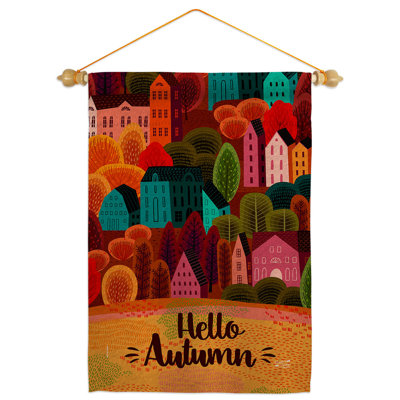 Double Sided 18.5'' H x 13'' W Polyester Thanksgiving Flag Set