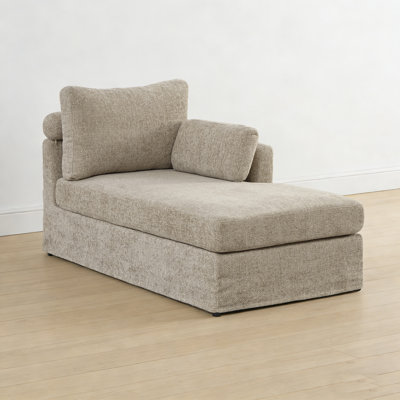60" L Upholstered Chaise Lounge