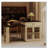 83.1'' Extendable Kitchen Island with Slide Out Table and Storage Racks for 2-6 Person,Kitchen Island with Tempered Glass Doors