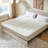 Reversible Fleece Fabric Soft Mattress Topper Machine Washable Two-Sides Mattress Pad, Off-White-1912453564