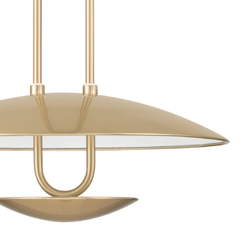 Hunter Sunset Ridge Large Adjustable Modern Gold Pendant Ceiling Light Fixture, Gold