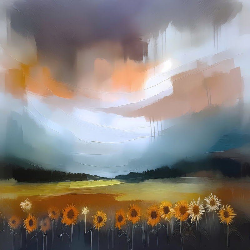 Tournesols en Provence, H 24 po x l 24 po