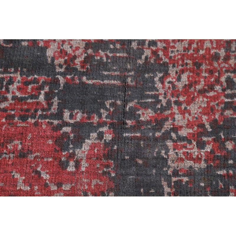 Tapis indien fait à la main à motif abstrait 5 x 8