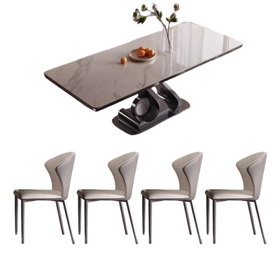 Table et chaises de salle à manger minimaliste moderne