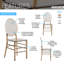 Ensemble de 2 chaises empilables en acrylique