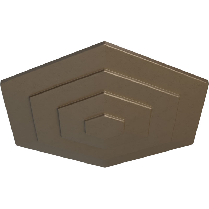 Médaillon de plafond 23 1/4 po x P 7/8 po Woodruff, Argent chaleureux