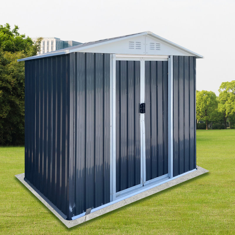 Remise de rangement extérieure pour toit Apex - gris, Gris
