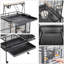 Wrought Iron Rolling Large Parrot Bird Cage
