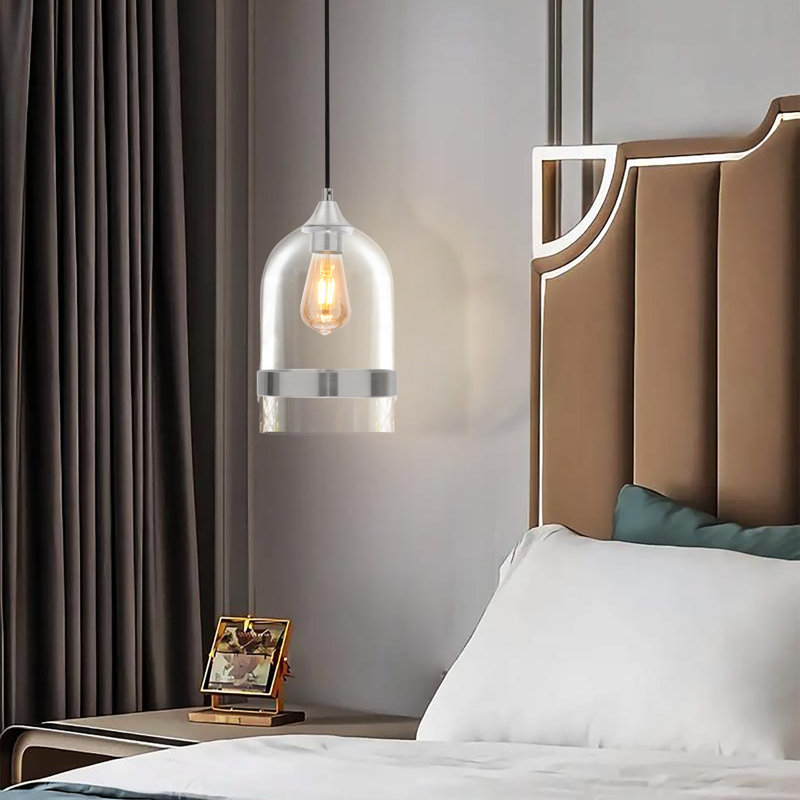 1 - Light Chrome Single Bell Pendant Light