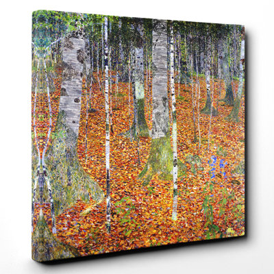 Birch Forest by Gustav Klimt - Wrapped Canvas
