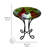 Solar LED Floral Cardinal Glass Bird Bath with Stand - Cardinal