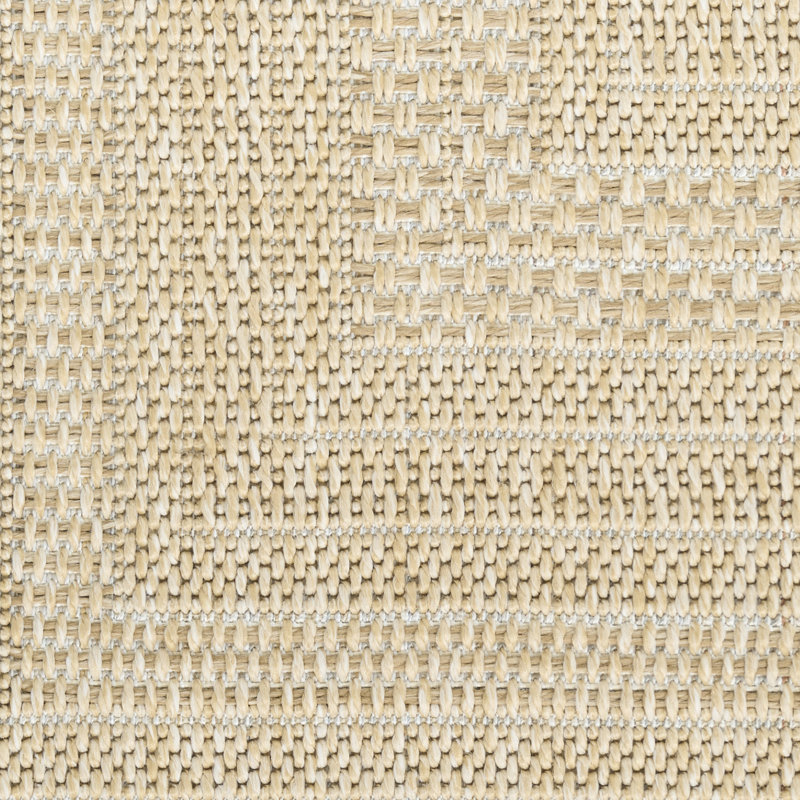 Cascio Geometric Indoor/Outdoor Area Rug, Runner 2'2" x 8', Cream