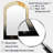 Experiencing Multi-Dimensionality Vintage Gold - Abstract Painting Arch Unique Wall Mirror, Modern Asymmetrical Mirror, Printed Metal Art-1203916224