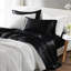 Drap-housse noir luxueux 100% satin 7 pièces noir