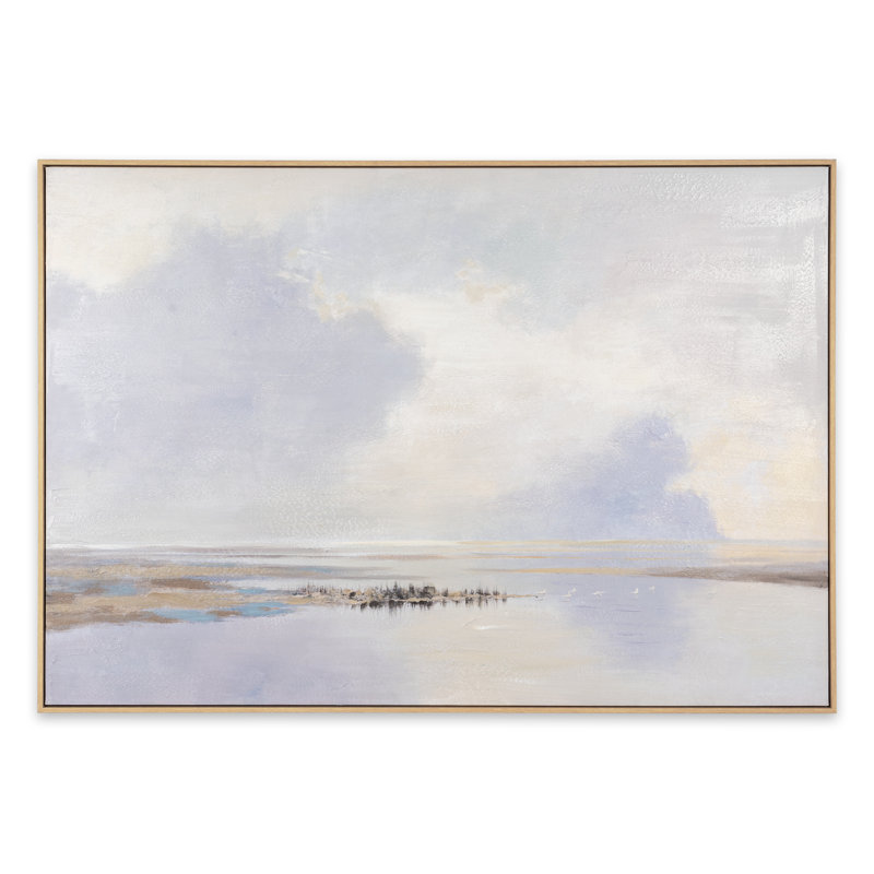 Vue de loin, toile peinte à la main