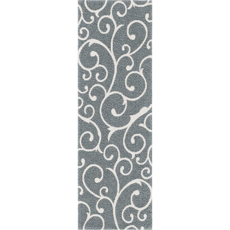 Omro Cotton Damask Indoor Rug, Runner 2' x 6'