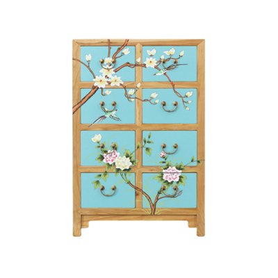 Classic Hand-Painted Porch Cabinet Accent Chest