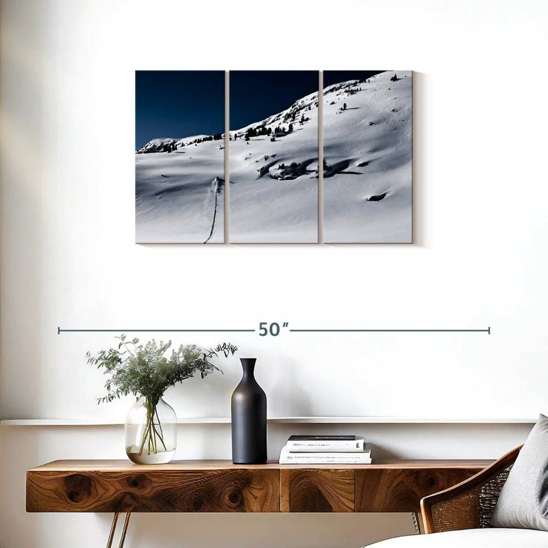 Uphill Snowmobiling, 20" H x 33" W