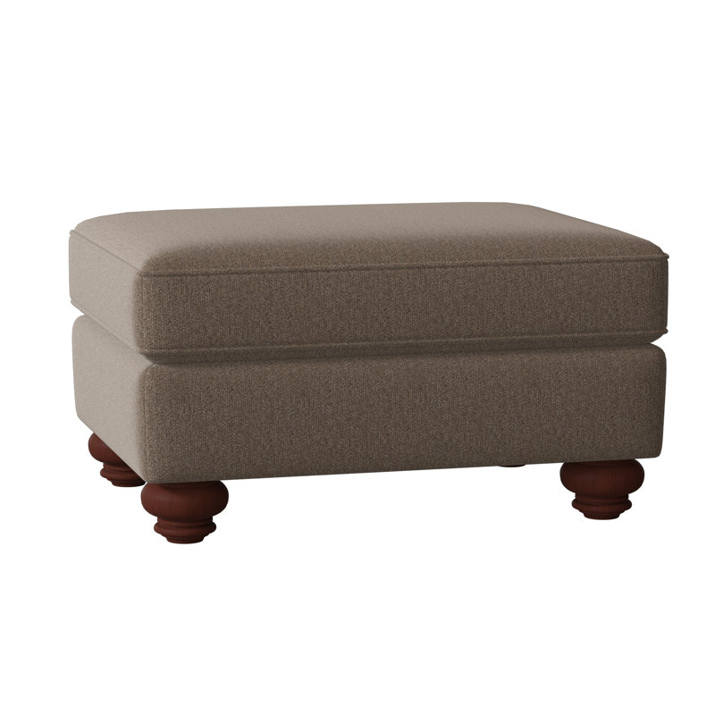 Woodburn 33" Rectangle Standard Ottoman, Manhattan, Tweetie 7 Tan Performance Velvet