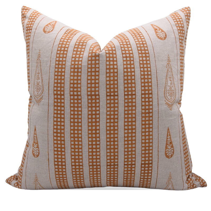 Floral Linen Outdoor Pillow Cover, 18" x 18"