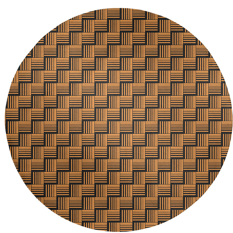 Chenille Indoor Rug, Round 5'