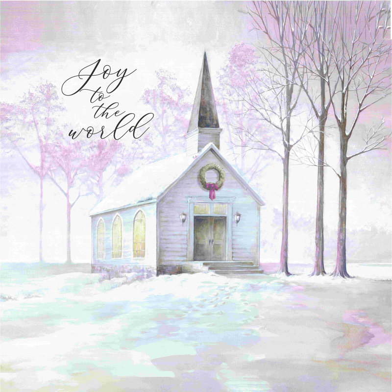 Joy Church - peinture sur toile tendue, H 12 po x l 12 po