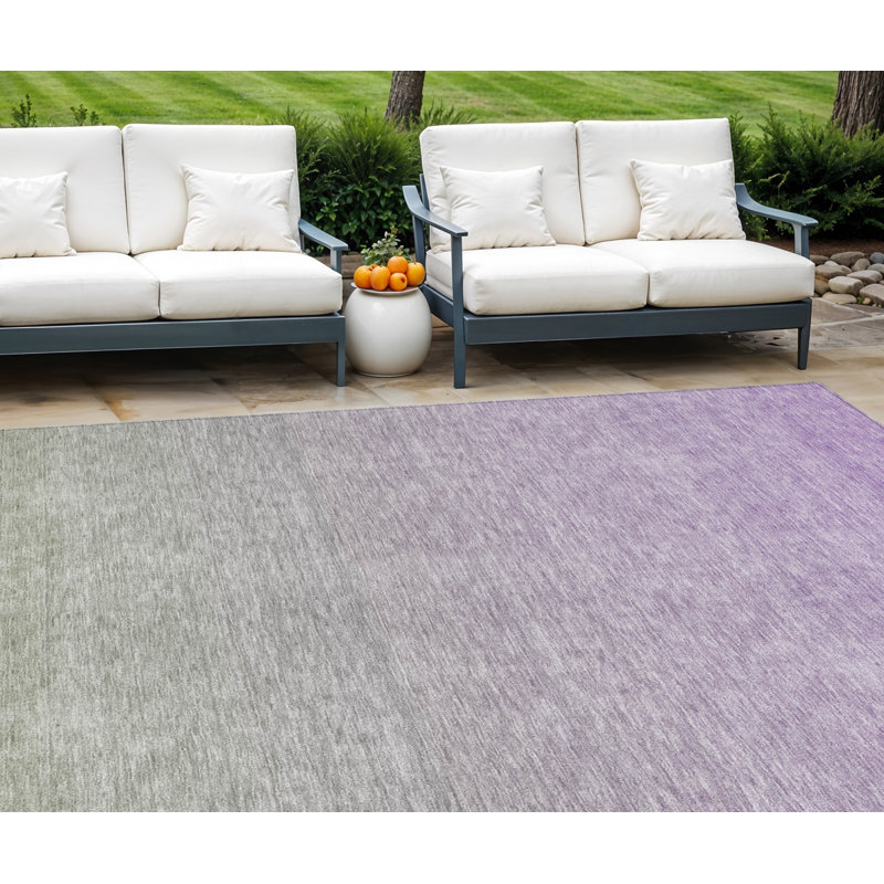 Tapis d'intérieur / extérieur lavable ombré vert 8 pi x 10 pi artichaut