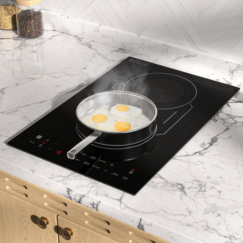 Élément chauffant double portatif 12 po, 1800 W, comptoir, plaque de cuisson à induction, élément de pont