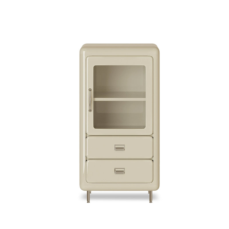 Blanc massif + bois manufacturé + vitrines, Blanc