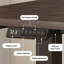 Bureau ajustable électrique 62,5 po Mid-Century-130093073