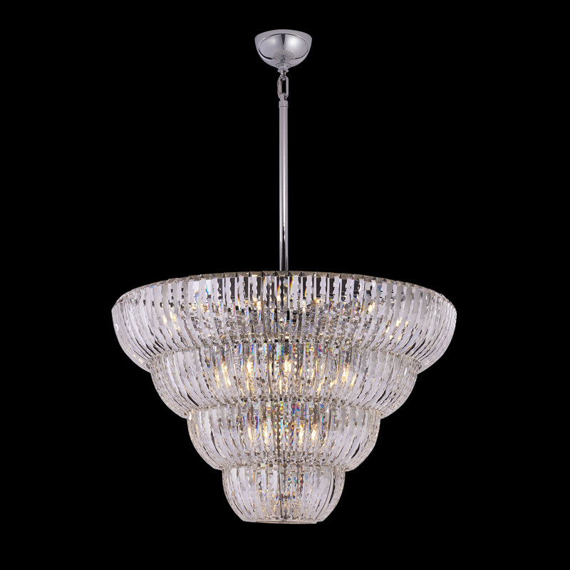 Fontana 30 LT Chrome/Clear Chandelier Allegri