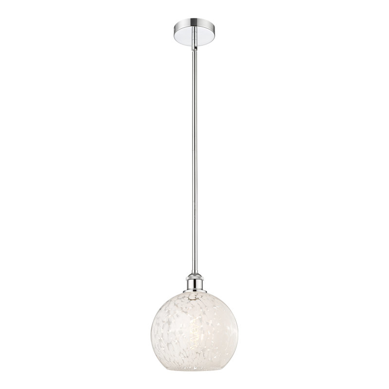 Luminaire suspendu 1 lumière Ivana, Chrome poli, H 11,25 po x l 10 po x P 10 po