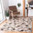 Sebring Hand Woven Leather/Felted Cloth Geometric Rug in Ivory/Gray-1319065316
