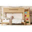 Lit simple superposé au-dessus de grand lit simple avec garde-robe et rangement intégrés, bois massif, escalade enfantine, conception à lattes doubles (sans matelas)-132915886